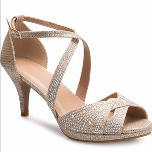 Strappy open toe heels